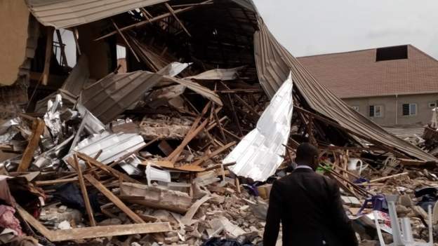 Children die after church collapses in Nigeria