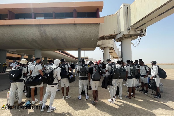 The Black Stars team arrival in Garoua