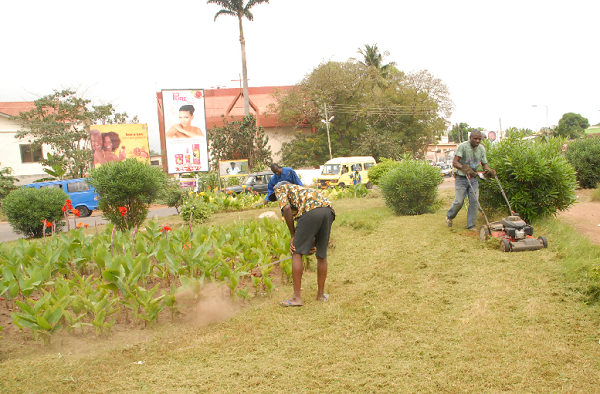 The Department of Parks and Gardens set to plant shrubs and flowers in the medians, road shoulders and roundabouts of major roads across the country