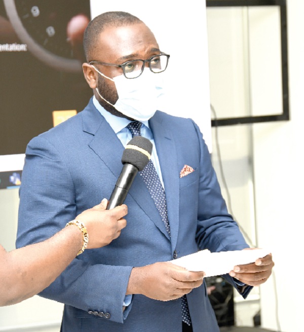 Mr Yaw Amoateng Afriyie, Deputy CEO of the GIPC, addresssing participants at the launch of the Black History Festival. Picture: EBOW HANSON