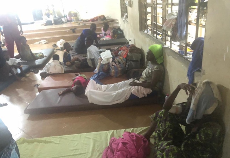 Some members of the Apeati community who have been rendered homeless by the blast