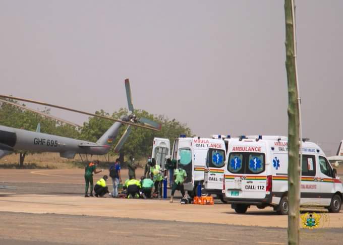 The timely presence of ambulances during the rescue and treatment of victims of the devastating explosion which occurred at Appiatse helped save lives.