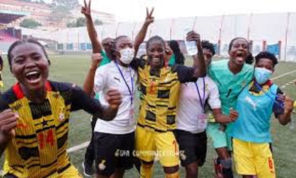 Black princesses players celebrating their victory in Uganda