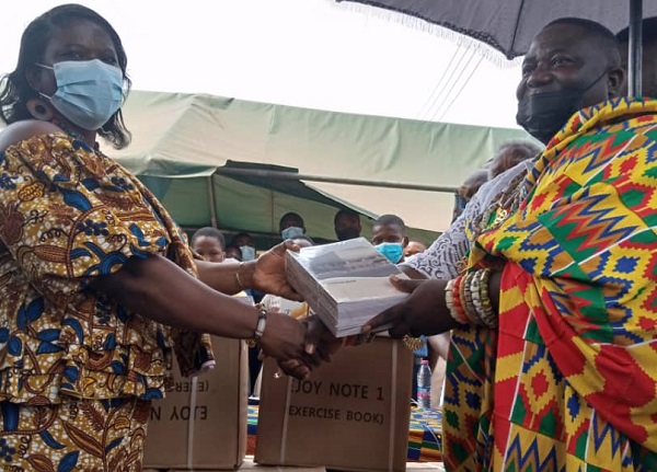 Chief donates stationery to La Dade-Kotopon Municipal Education Office