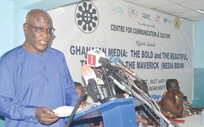 Enimil Ashon — Executive Director, Centre for Communication and Culture, addressing the participants