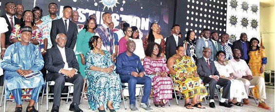 The awardees with some dignitaries. Picture: ESTHER ADJORKOR  ADJEI 