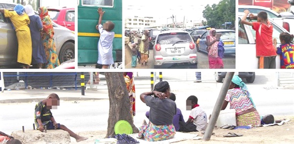 Some street children and their parents on various streets of Accra