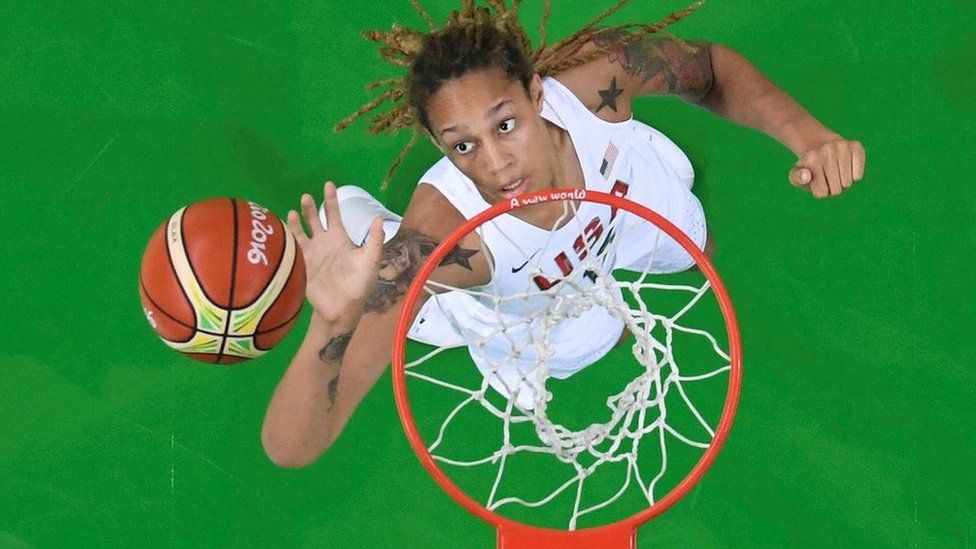 Brittney Griner: US basketball star detained in Russia asks Biden for help