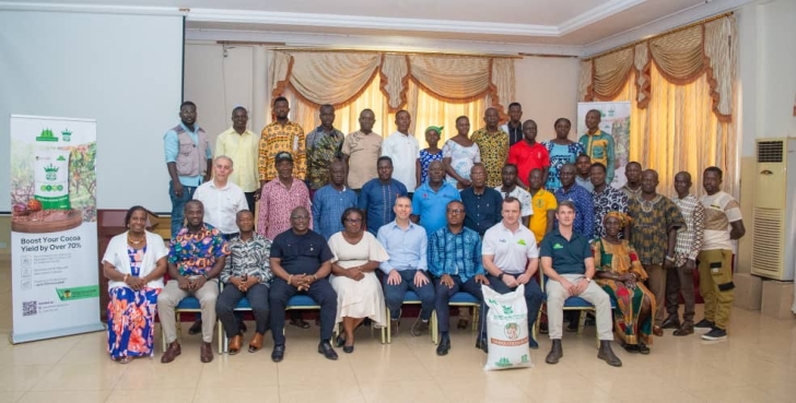 Demeter Ghana and COCOBOD train cocoa farmers in sustainable practices with Asaase Hene fertiliser