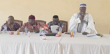 Alhaji Hammed Abubakar Yussuf (right), the Chief Executive of the Yendi Municipal Assembly, addressing the Ordinary Session of the assembly