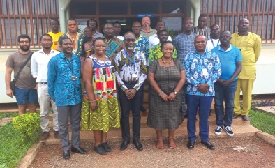  Prof. Samuel Boakye Dampare (middle), Director-General of GAEC, with participants and facilitators