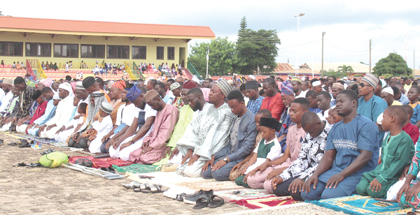 A section of the congregation at the Sunyani Jubilee Park