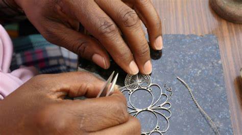 Libya traditional jewellery hangs on by silver thread