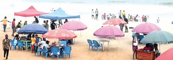 A scene from Laboma Beach. Picture: MAXWELL OCLOO