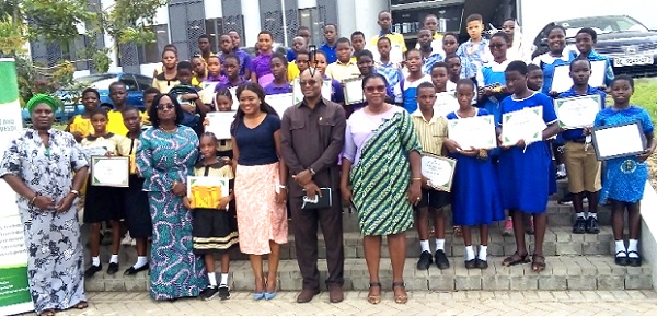 Prof. Eric Nyarko–Sampson (arrowed), Vice Chancellor of UESD,  with other dignitaries and the participants
