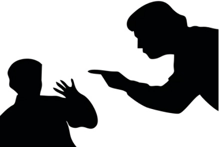 Illustration silhouette: Saying it to the face 