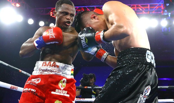 Isaac Dogboe (left) won a controversial split decision win over Joet Gonzalez