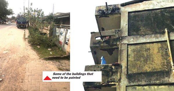 Some of the buildings that need to be painted