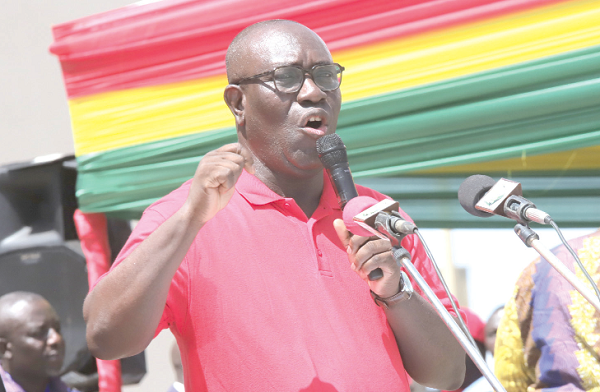 • Dr Yaw Baah, Secretary-General, Trades Union Congress speaking at the event. Picture: SAMUEL TEI ADANO