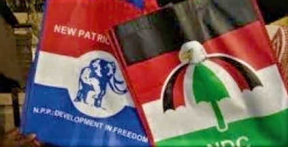   The flags of the two dominant parties in the country