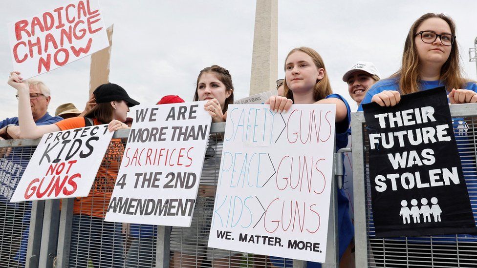 Thousands rally across US for stricter gun laws