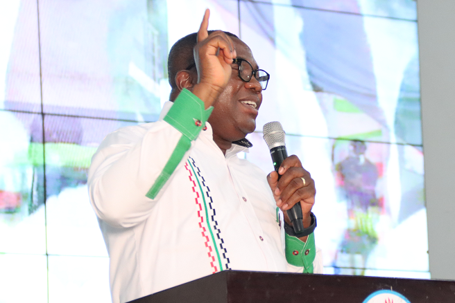  Samuel Ofosu Ampofo, National Chairman of the National Democratic Congress, addressing the event. Picture: ELVIS NII NOI DOWUONA