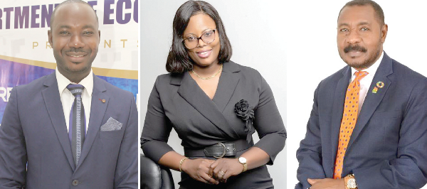 Dr Adu Owusu Sarkodie — Economics Lecturer, University of Ghana, Florence Hope-Wudu — Managing Consultant, Purple Almond Consulting Services and Nana Osei Bonsu — President of the Private Enterprises Federation