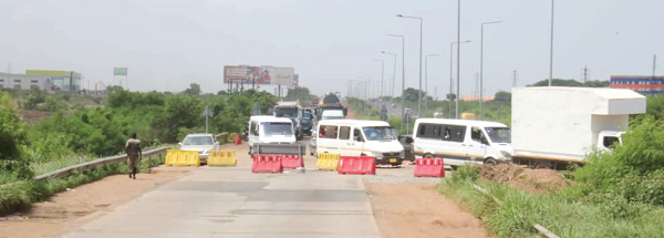 Repair works on Motorway cause heavy traffic