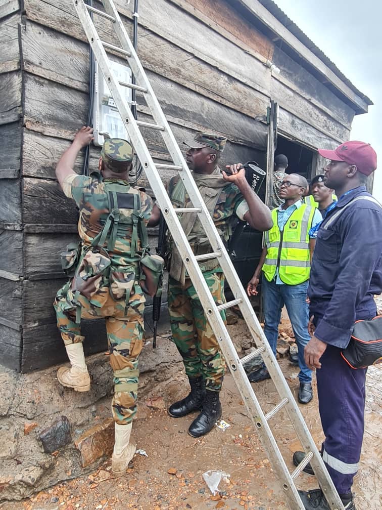 ECG installs prepaid meters in Krobo areas using soldiers [PHOTOS]