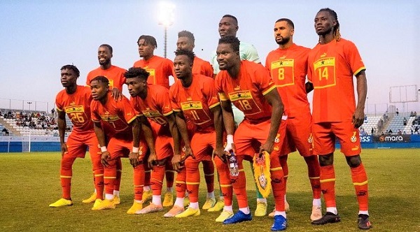Ghana lineup against Nicaragua