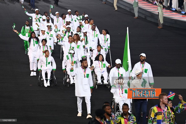 Team Nigeria at the opening ceremony