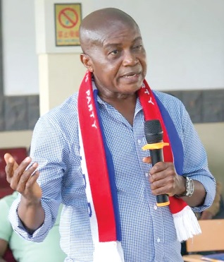 Stephen Ntim - NPP chairman aspirant, addressing delegates on his campaign rounds Stephen Ntim - NPP chairman aspirant, addressing delegates on his campaign rounds