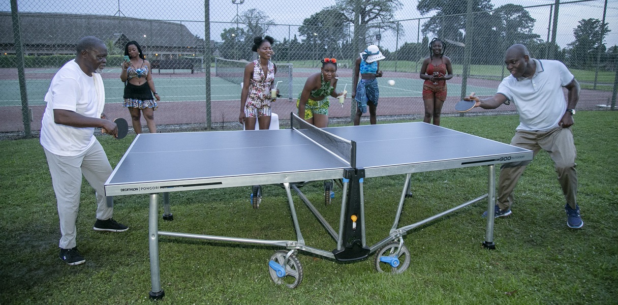 Azumah and Odeneho table tennis