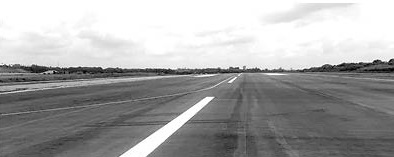  The rehabilitated runway of the Sunyani Airport