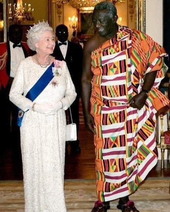 President Kwame Nkrumah of Ghana dancing with Queen Elizabeth II