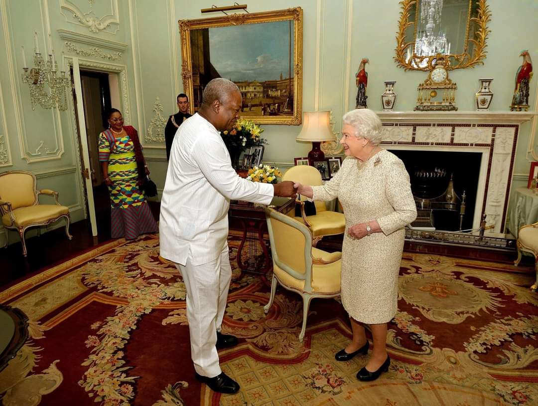 Dr. Kwame Nkrumah and Queen Elizabeth II dancing together at State Hou