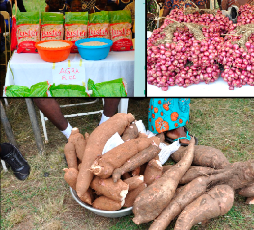 Some local agricultural produce on display during the celebration