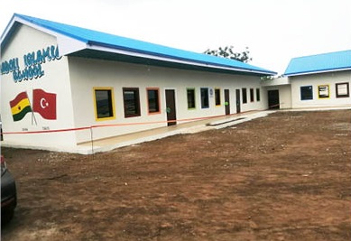 Front view of the school Front view of the school