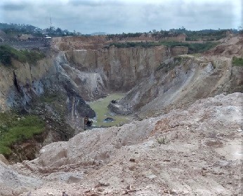 Unreclaimed galamsey pits