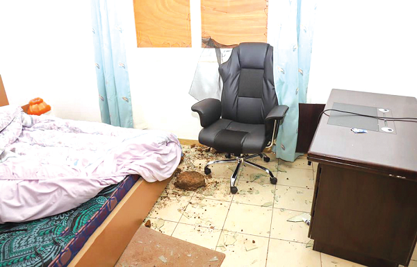 One of the rooms that has been vandalised by the youth One of the rooms that has been vandalised by the youth