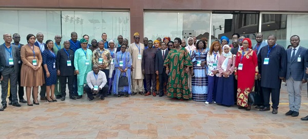 Participants at the meeting in a group photo after the opening session