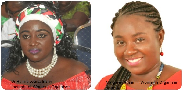  Dr Hanna Louisa Bisiw — Incumbent Women’s Organiser and Margaret Ansei — Women’s Organiser hopeful 
