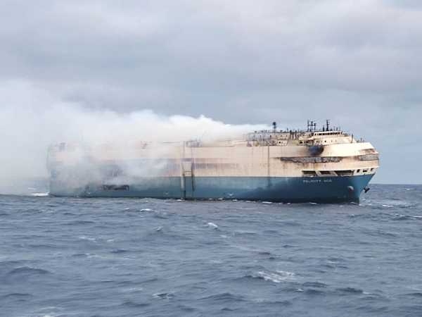 Ship carrying 4,000 luxury cars sinks off the Azores