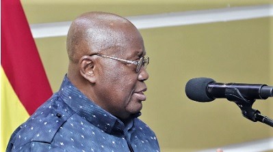 President Akufo-Addo addressing members of the Chamber of Construction at the Jubilee House. Picture: SAMUEL TEI ADANO