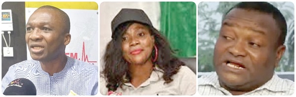 Yaw Asane Tano — National Organiser of LPG, Ms Janet Nabla — PNC General Secretary and  Hassan Ayariga — APC