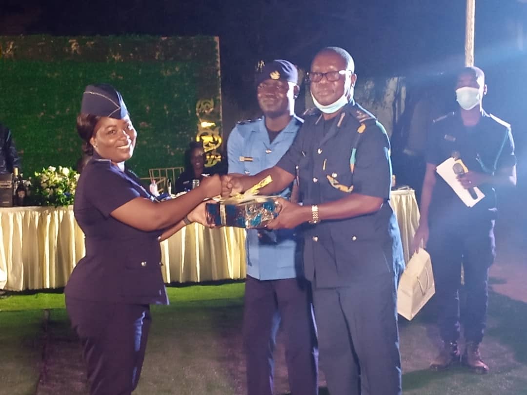 Ms Naomi Chartey, Senior Revenue Officer, receiving the GRA TOR Sector Command Special Award from Chief Revenue Officer, Geoffrey  Oduro Kwaasi. Picture: BENJAMIN XORNAM GLOVER