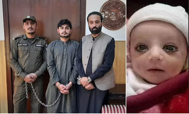 The suspect, identified as Shahzaib Khan, allegedly entered his house and ordered his wife to hand over Jannat before shooting dead the week-old baby