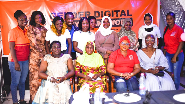 Some of officials of the Gender Digitisation and Formulation Consult in a group photo with some of the participants who attended the launch 