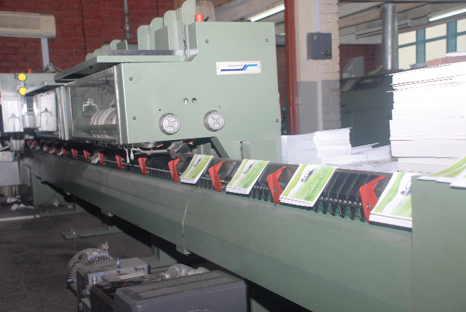  Locally printed textbooks on a production line