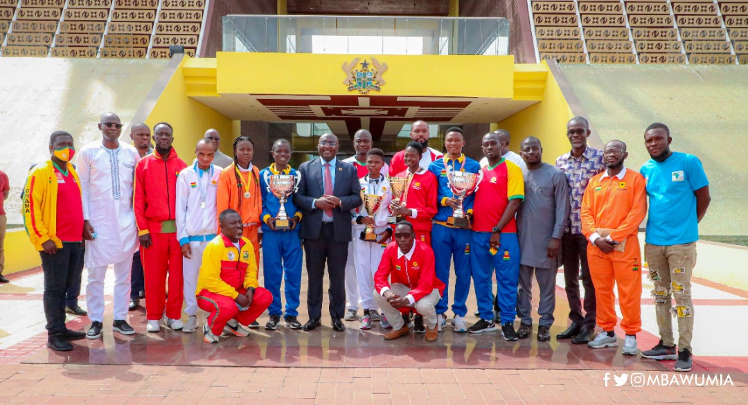 Vice President Dr. Mahamudu Bawumia and the athletes